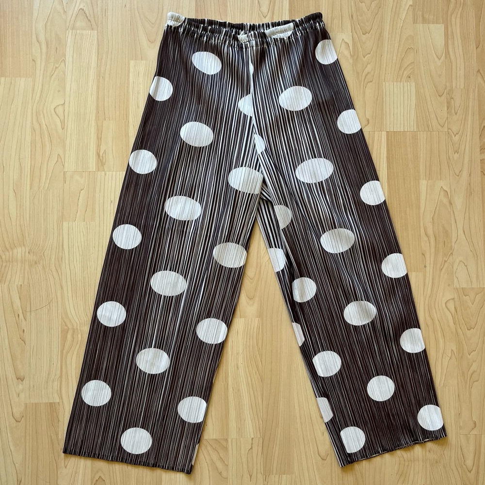 Issey Miyake Pleats Please polka dot pants